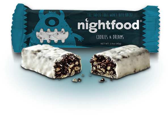 Cookies N' Dreams - Nightfood Snack Bar, Cookies & Dreams - 1.4 Oz (640x504), Png Download