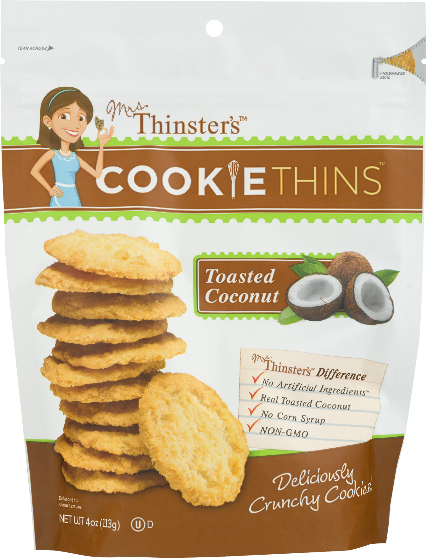 Mrs Thinsters Toasted Coconut Cookies (1800x1800), Png Download