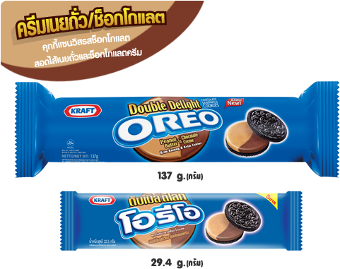 I Remember Eating Oreos During School Trips Then You - Oreo Double Delight Chocolate Sandwich Cookies, Peanut (500x400), Png Download
