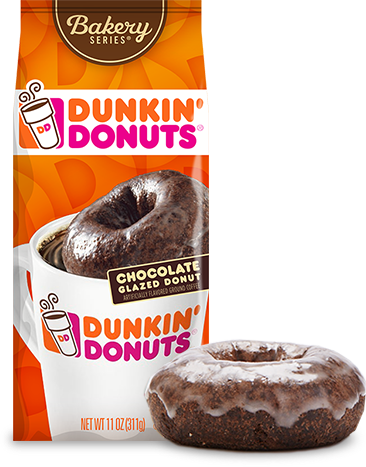 Dunkin' Donuts Chocolate Glazed Donut Ground Coffee - Dulce De Leche Dunkin Donuts (366x467), Png Download
