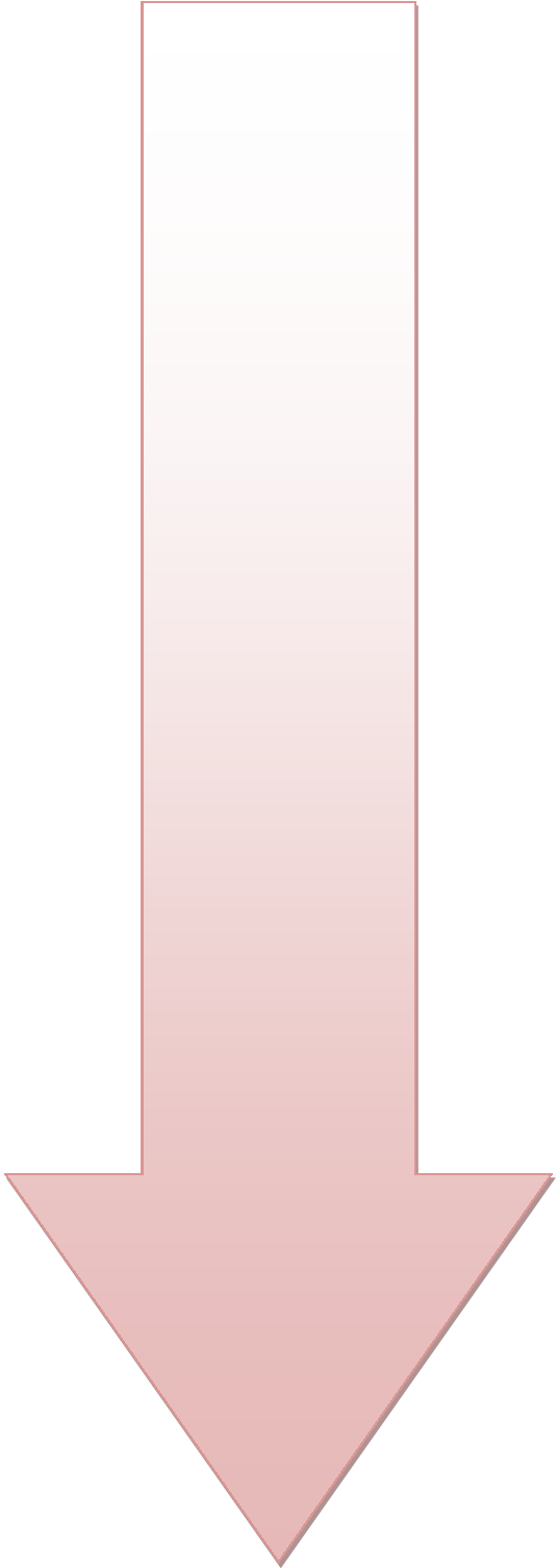 Downwards Arrow Red Gradient - Wikimedia Commons (535x1505), Png Download