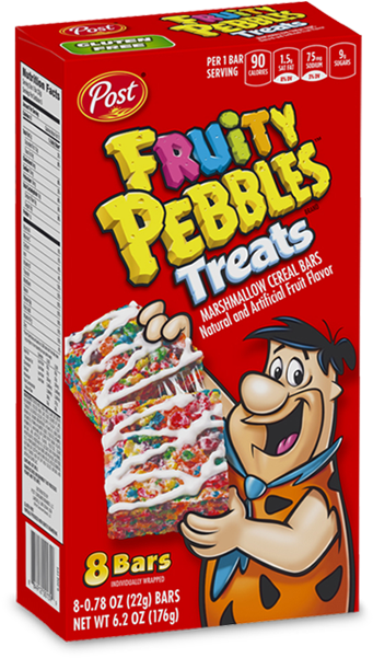 Post Fruity Pebbles Treats 8 Bars 176gms (600x873), Png Download