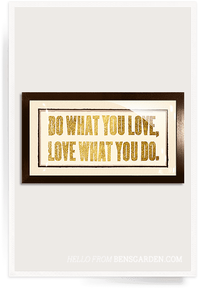 Gilded 18k Gold Do What You Love Vintage Expression - Do What You Love: Vintage (420x600), Png Download