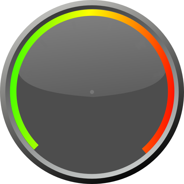 Dial With Static Gradient Indicator - Green To Red Gradient Circle (600x600), Png Download