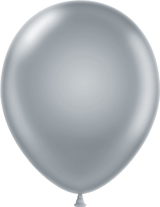 Silver Colour Balloon (800x800), Png Download