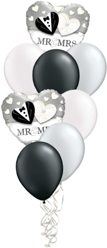 Decorating For Your Wedding With Balloons - Qualatex 18 Inch Heart Foil Balloon - Mr (250x500), Png Download