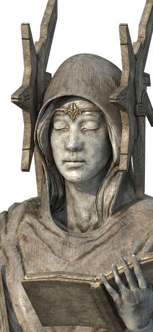 Statue Head - Statue (305x663), Png Download