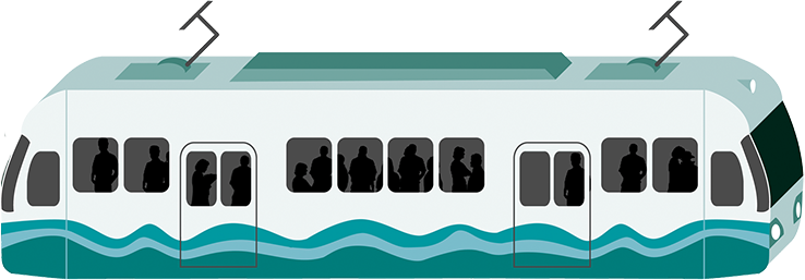 Link Light Rail Png (738x257), Png Download
