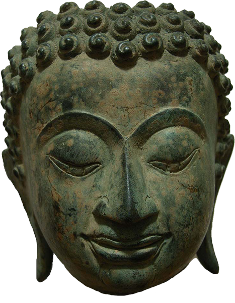 Meditate Head - Thai Buddha (467x600), Png Download
