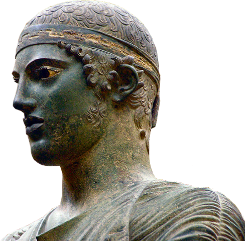 Stat-13 - Delphi Archaeological Museum, Charioteer (488x480), Png Download