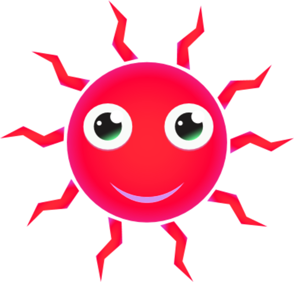Red Sun Cliparts - Clipart Red Sun (600x575), Png Download