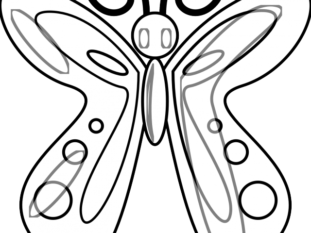 Butterfly Design Clipart Butterfly Outline - Colouring Page For Dementia (640x480), Png Download