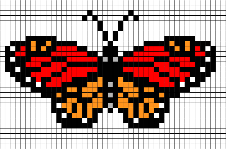 Monarch Butterfly Outline Unique Design Pictures Png - Mariposa Monarca En Punto De Cruz (880x581), Png Download