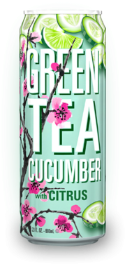 Arizona Green Tea Cucumber 0,68л - Arizona Big Can Green Tea Cucumber With Citurs 23 Oz (282x470), Png Download