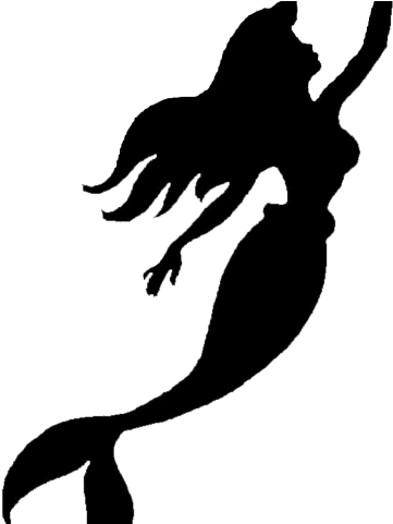 Swimming Clipart Shadow - Silueta De La Sirenita (640x480), Png Download