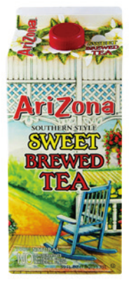 Arizona Sweet Brewed Tea Southern Style - Arizona Southern Style Unsweetened Brewed Tea - 128 (400x400), Png Download