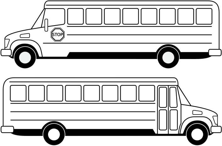 Best Bus Clipart Black And White - School Bus Black And White (830x582), Png Download