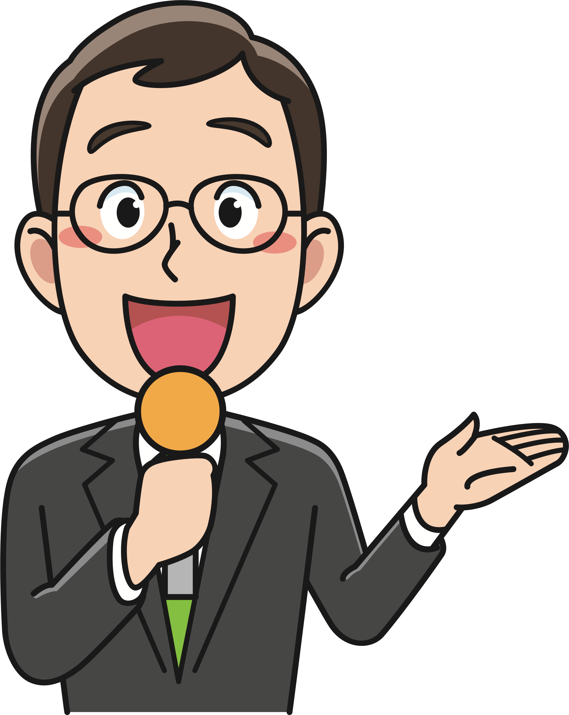 Big Image - Presenter Cartoon (1901x2388), Png Download