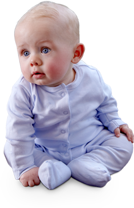 Baby Child Sticker - Sitting Baby Png (299x428), Png Download