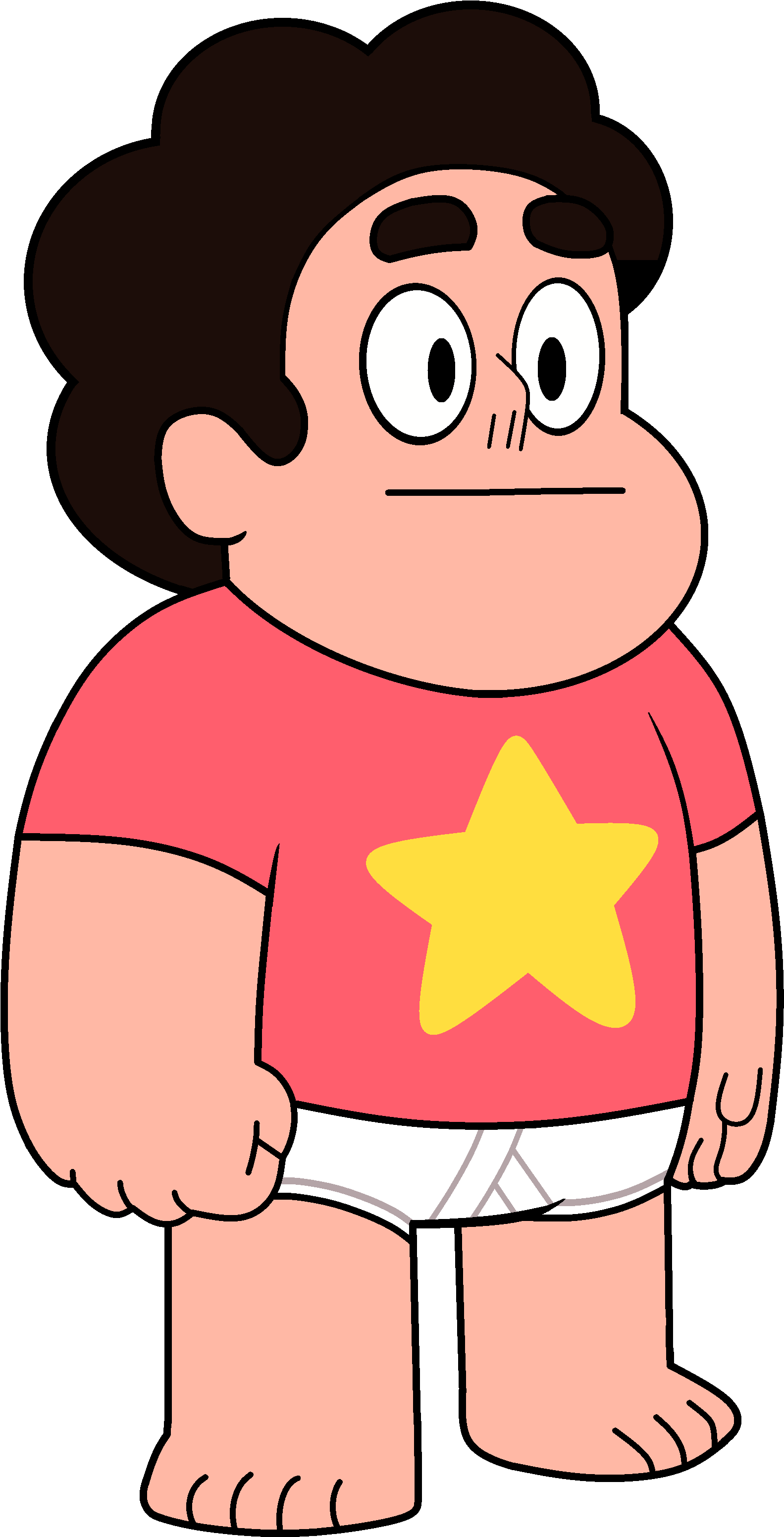 Steven Universe Underpants And Shirt - Garnet Shapeshifted Into Steven (1582x3171), Png Download