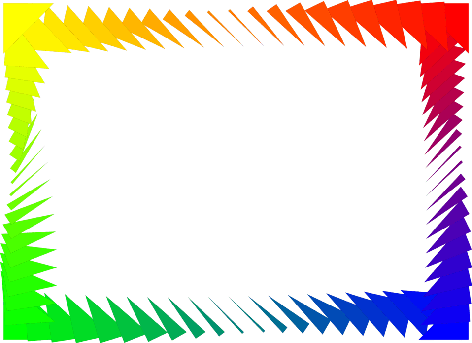 Border Rainbow Free Stock Photo Ilration Of A Colorful - Page Border Colorful (958x695), Png Download