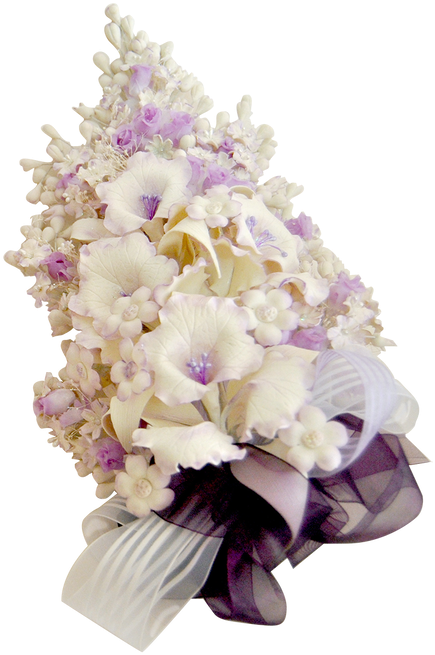 Ramo De Novia Con Cintas Y Flores - Bouquet (498x733), Png Download