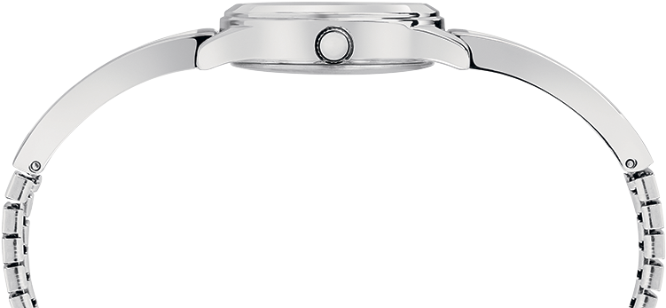 Fashion Stretch Bangle 25mm Expansion Band Watch Silver-tone - Watch (750x900), Png Download