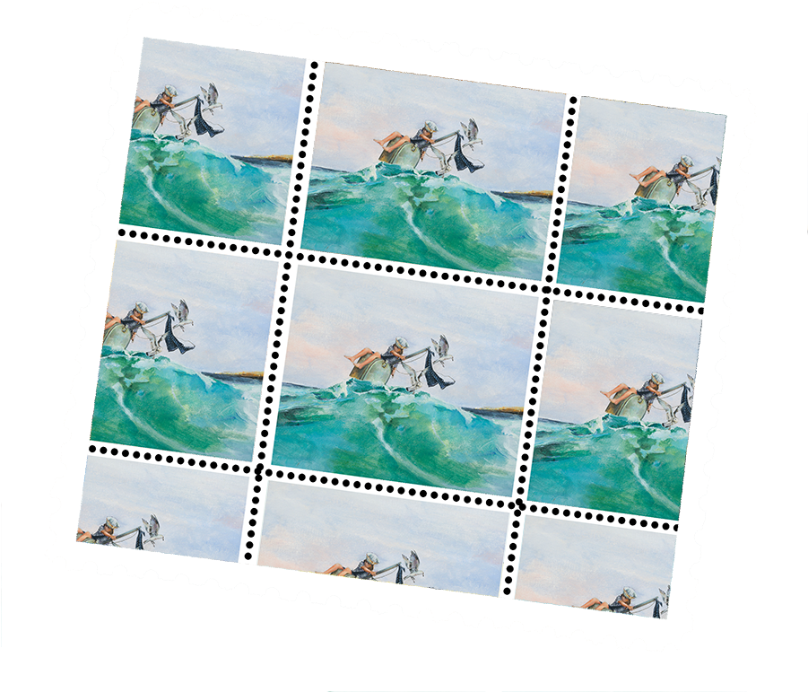 Anchors Away Vintage Stamps (900x800), Png Download