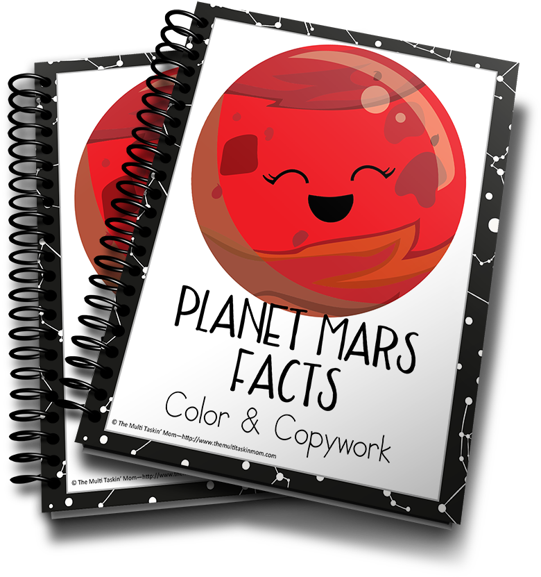 Planet Mars Facts Color And Copywork - Planet (900x983), Png Download