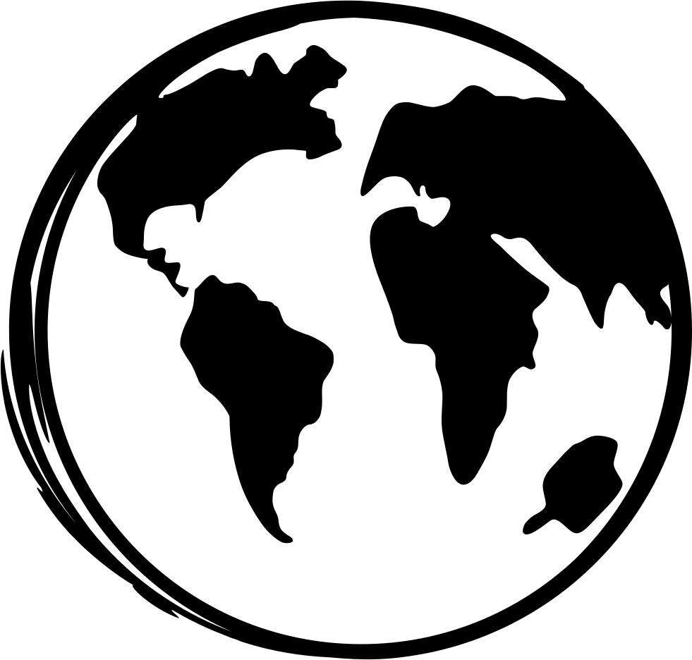Earth Globe Sketch Comments - We Love Our Planet (981x936), Png Download
