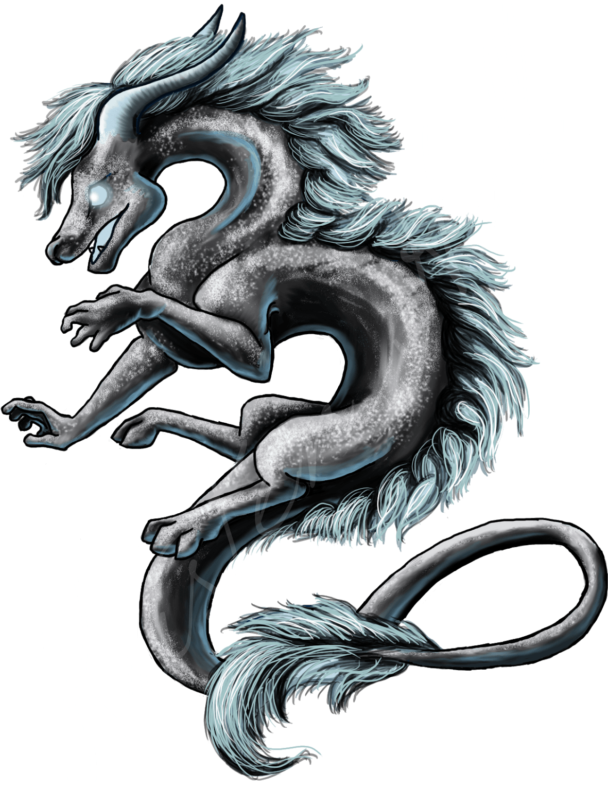 Dragon Cave Silver - Silver Dragon Png (1224x1600), Png Download