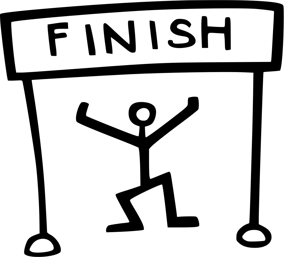 Finish Line Runner Comments - Finish Line Clipart Transparent (981x888), Png Download