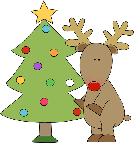 Christmas Reindeer Clipart - Clip Art Christmas Reindeer (470x500), Png Download