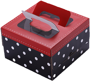 Custom Handle Window Boxes - Hộp Đựng Bánh Gato (400x400), Png Download