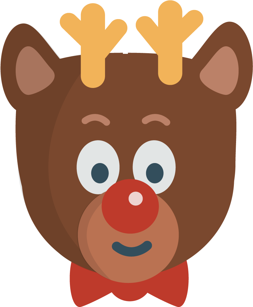 28 Collection Of Reindeer Clipart Face - Clip Art (1000x1000), Png Download