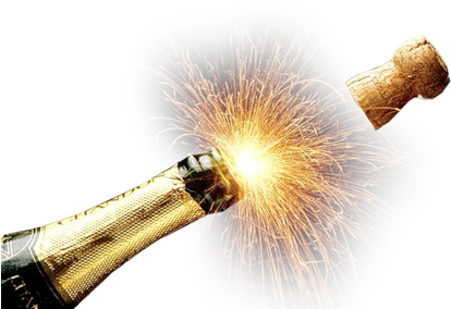 Feliz Ano Novo - Champagne (500x375), Png Download