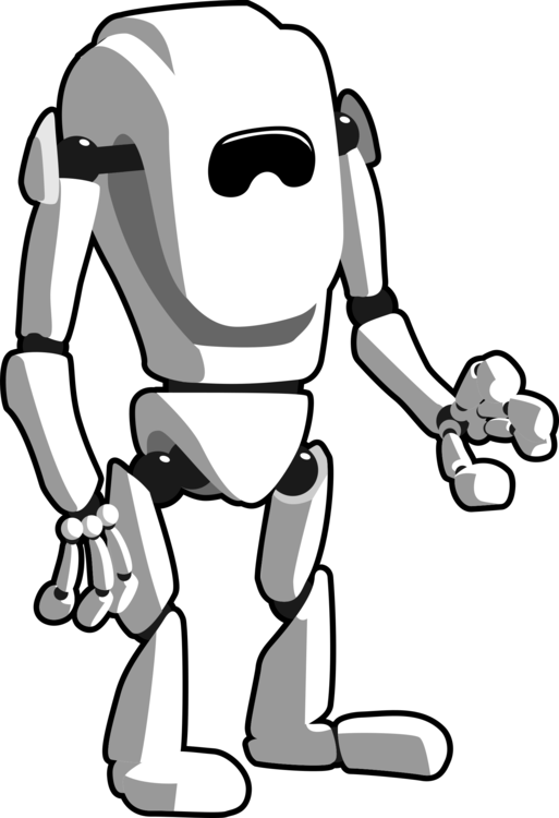 All Photo Png Clipart - Robots In Black And White (513x750), Png Download