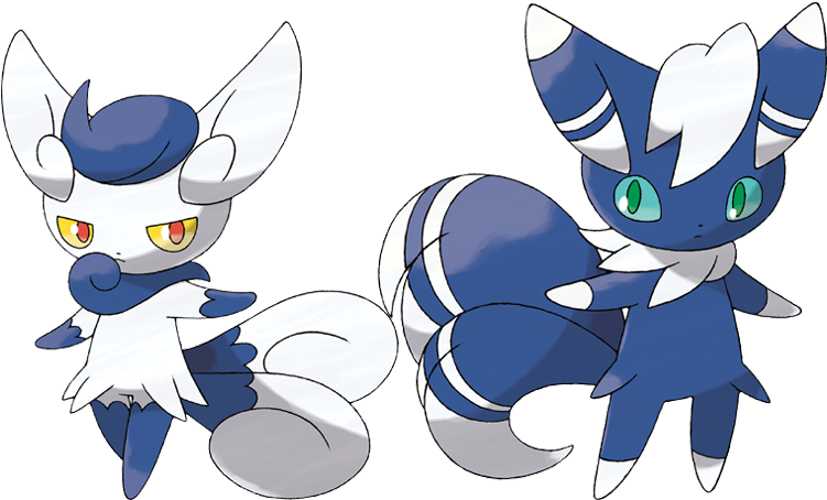 Meowstic Male And Female - Meowstic Both (750x470), Png Download