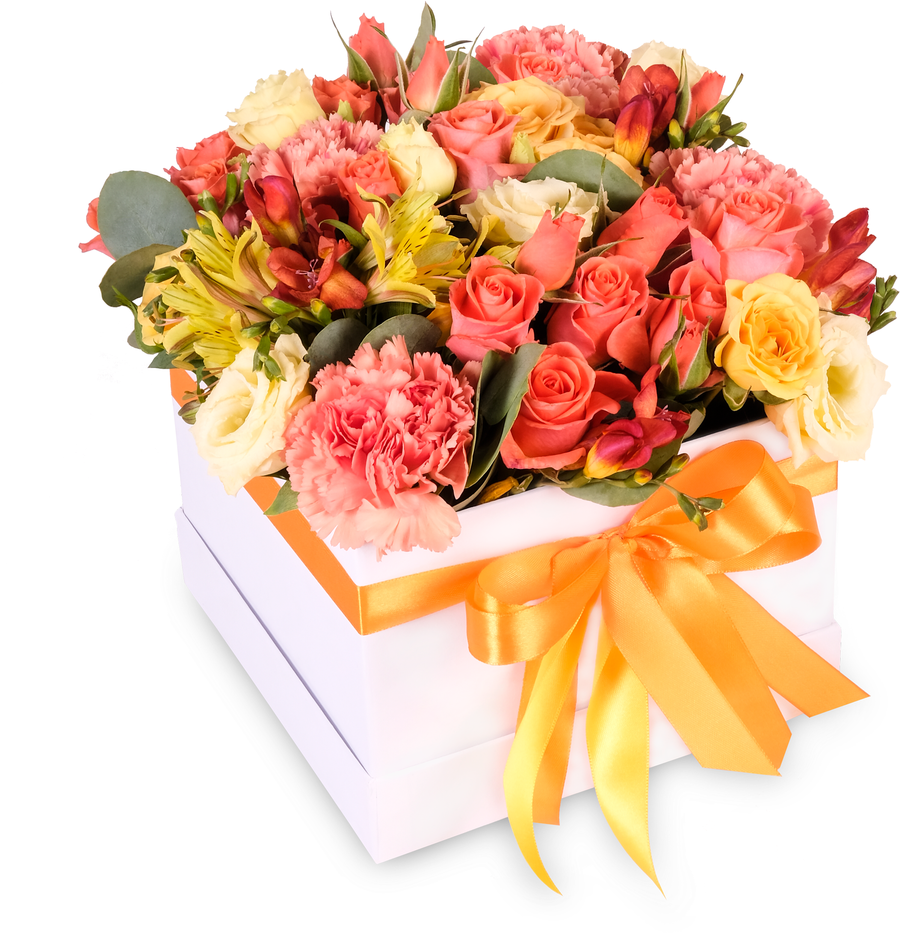 Flower Box Mix Orange - Orange (2000x2371), Png Download