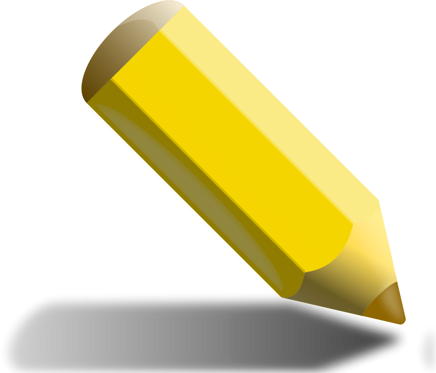 How To Set Use Yellow Pencil Clipart - Pencil Yellow Vector (900x802), Png Download