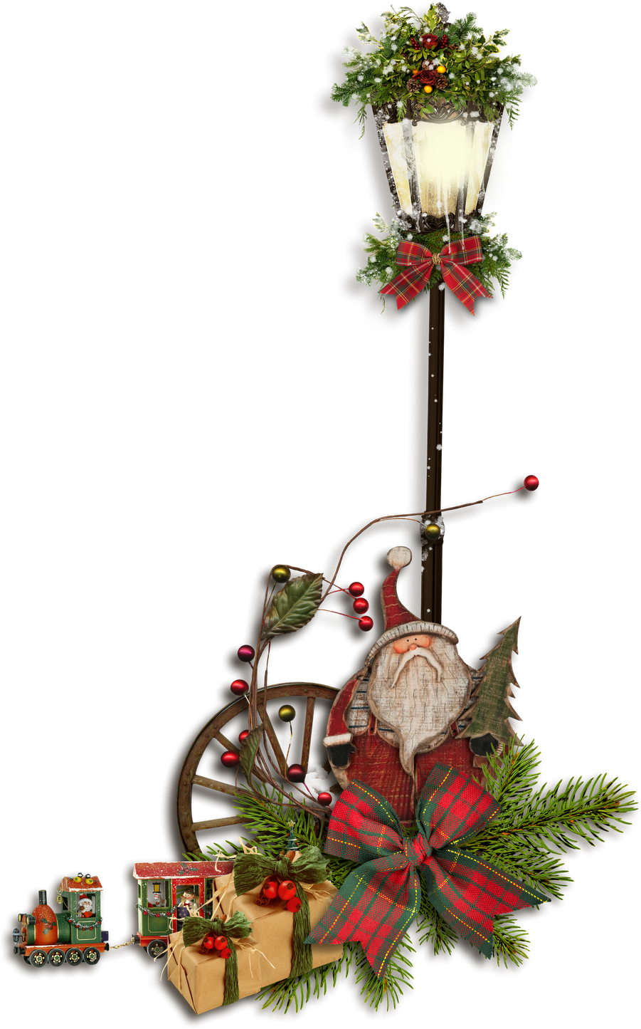 Décoration De Noël Pour Lampadaire (959x1600), Png Download