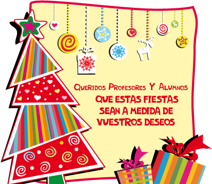 Felices Fiestas - Artistic Christmas Large Wall Clock (470x402), Png Download