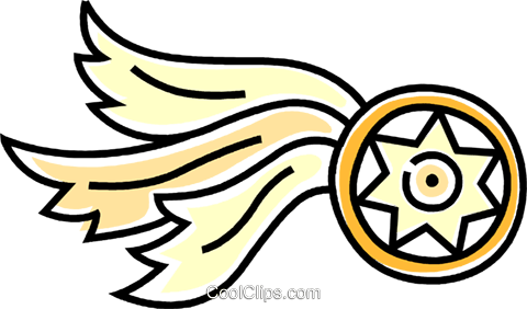 Roda Com Asas Livre De Direitos Vetores Clip Art Ilustração - Rodas Com Asas Png (480x282), Png Download