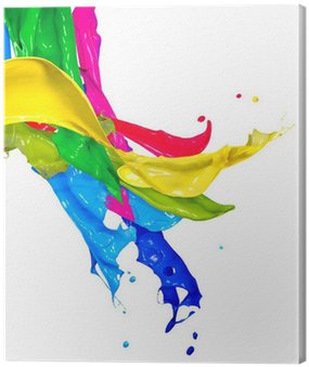 Colorful Paint Splash Isolated On White - Color Paint Splash (400x400), Png Download