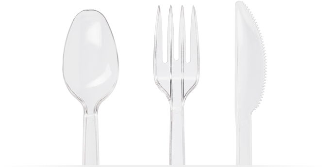 The Best Option In Disposable Plastic Cutlery - Cucharas Y Tenedores De Plastico (700x400), Png Download