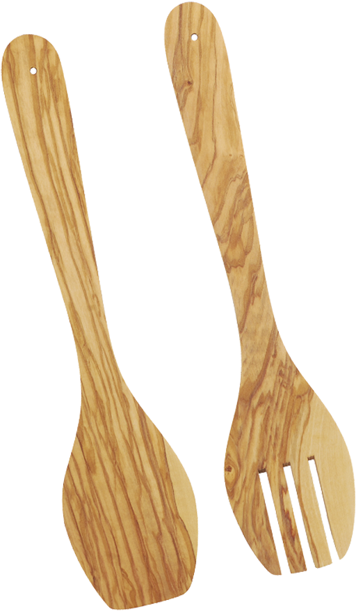 580630 / Cubiertos Ensalada 30 Cm - Metaltex Olive Wood Salad Servers 420 Gr (1000x1000), Png Download