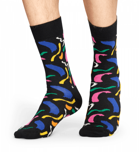 Brush Stroke Sock - Happy Socks Brush Stroke Sock Bru01-1000 (548x600), Png Download