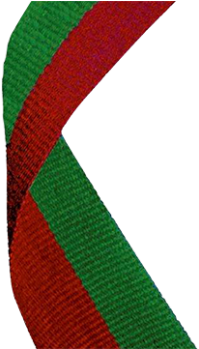 Red/green Woven Ribbon - Mr060 : Medal Ribbon Red & Green Red / Green 7 (464x348), Png Download