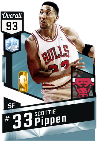 '96 Scottie Pippen Diamond Card - Reggie Miller Nba 2k17 (325x475), Png Download
