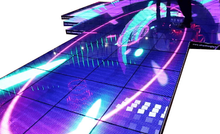 Led Dance Floor-transtech Led Co - Transparent Led Light Floor Png (750x456), Png Download